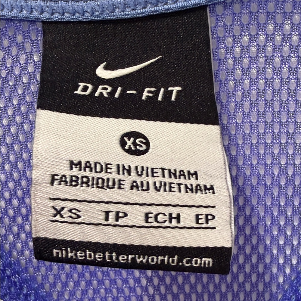 Nike Dri-FIT Purple Mesh Razor back Top - Picture 2 of 4